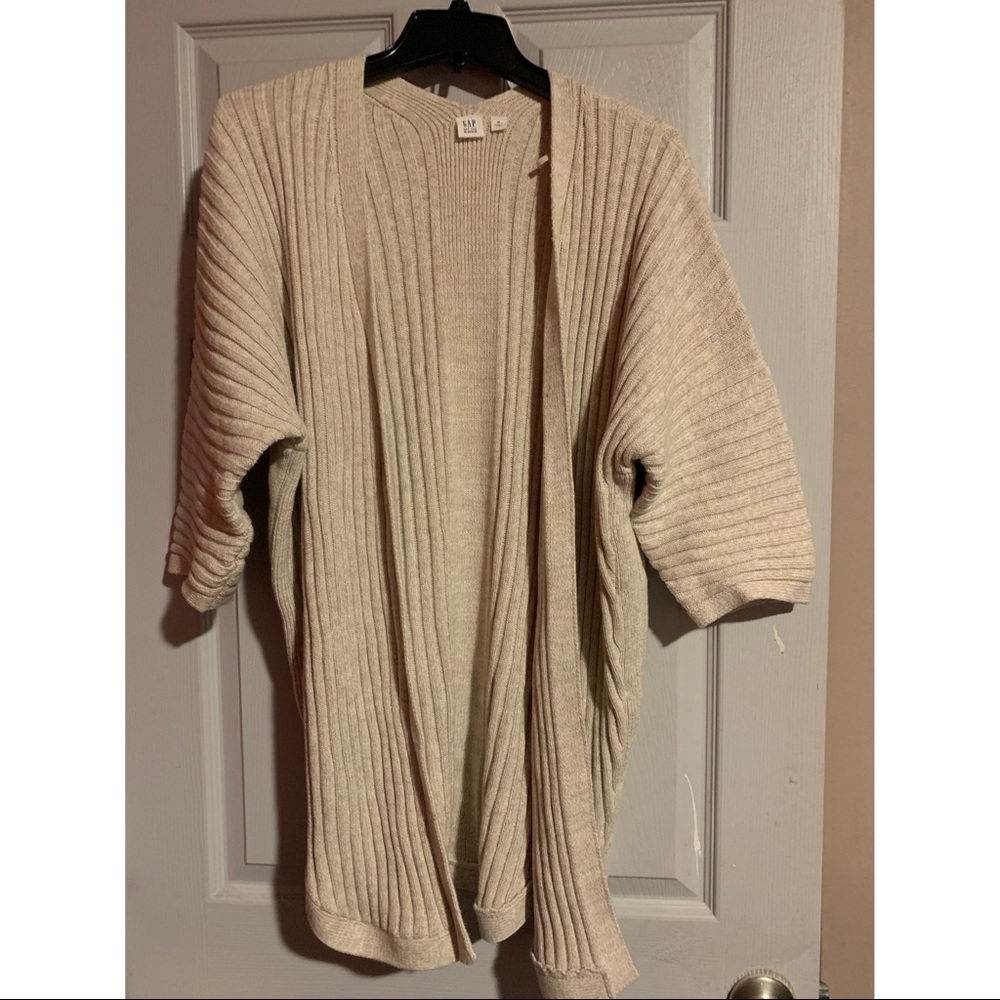 Gap Beige Ribbed Cardigan